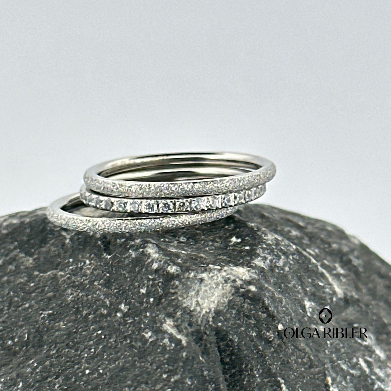 Olga Ribler Anelli: Ring SET Edelstahl Grösse 52 – Nuovo (secondo la descrizione) da Luzern venduto da Schmuckoutlet
