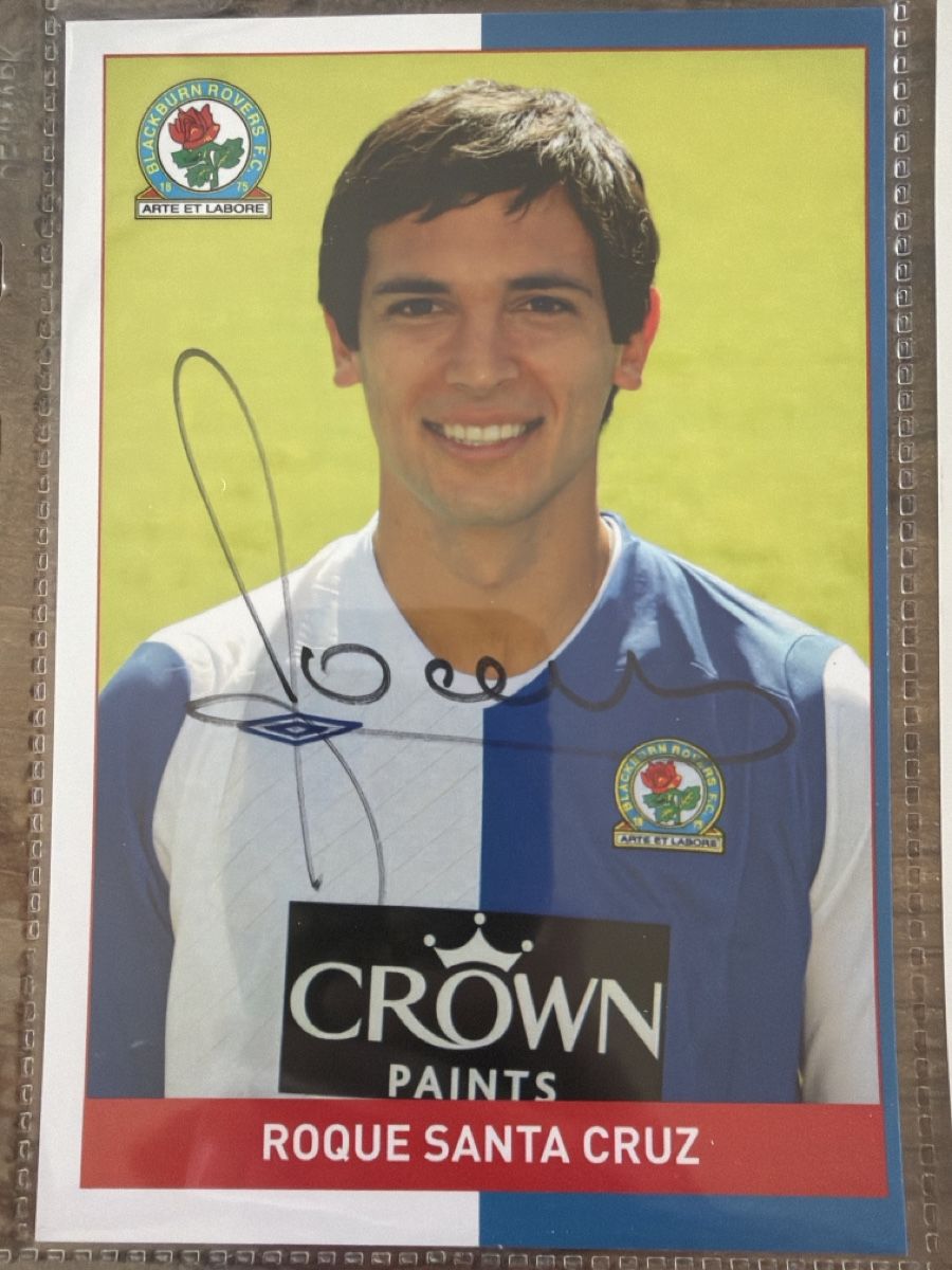 Autografi: Roque Santa Cruz original Autogramm Blackburn Rovers – Usato da Widnau venduto da Spetz