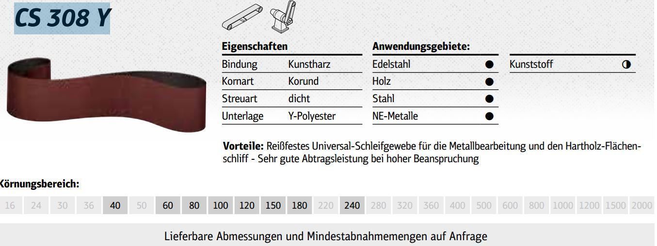 Alle Werkzeuge: Bandes abrasives 30 x 533 mm, support polyester extra-rigide – Neu und originalverpackt aus Cossonay-Ville von abramin 2