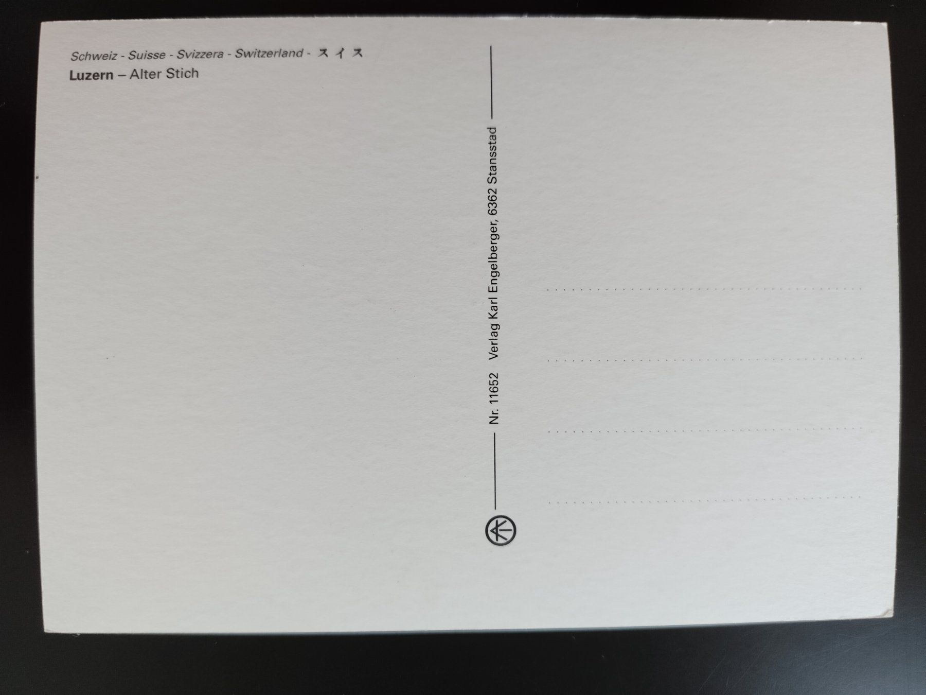 Cartes postales: Alte Ansichtskarte Luzern, Alter Stich, Engelmann – D'occasion à Ohmstal par Lebensfreude05 1