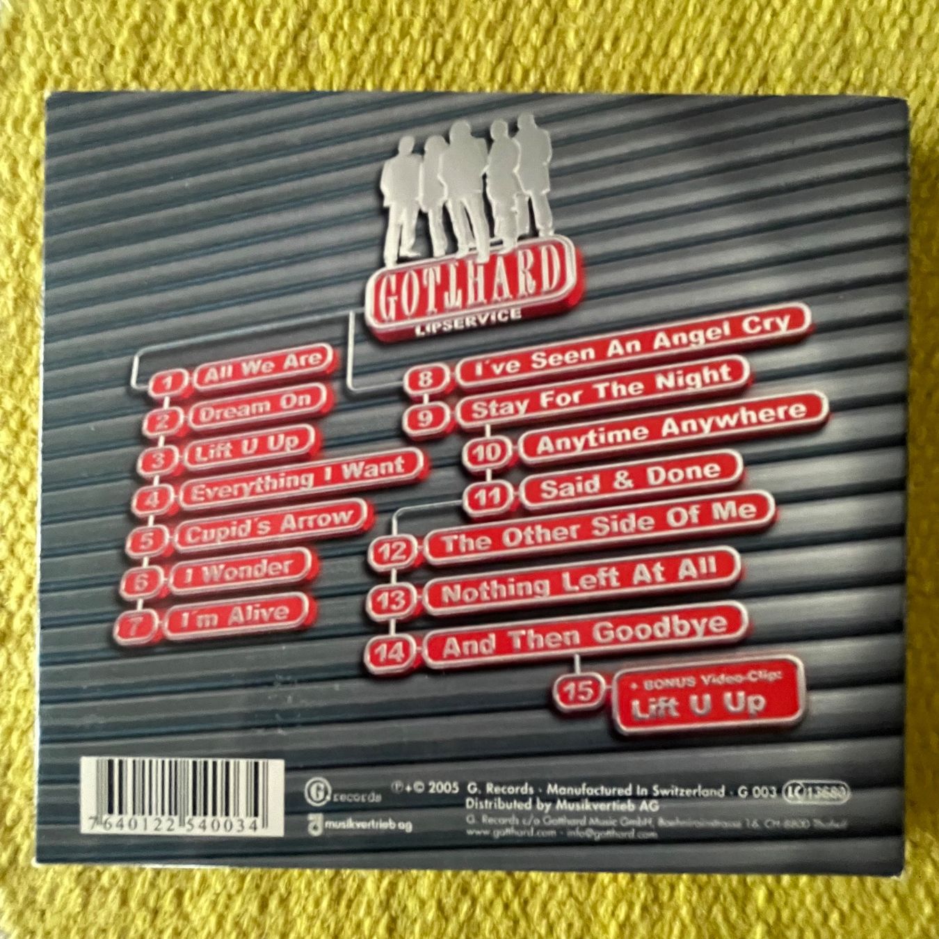 CDs: GOTTHARD-LIPSERVICE (DIGIPACK) – Gebraucht aus Rorschacherberg von CD-Roli 1