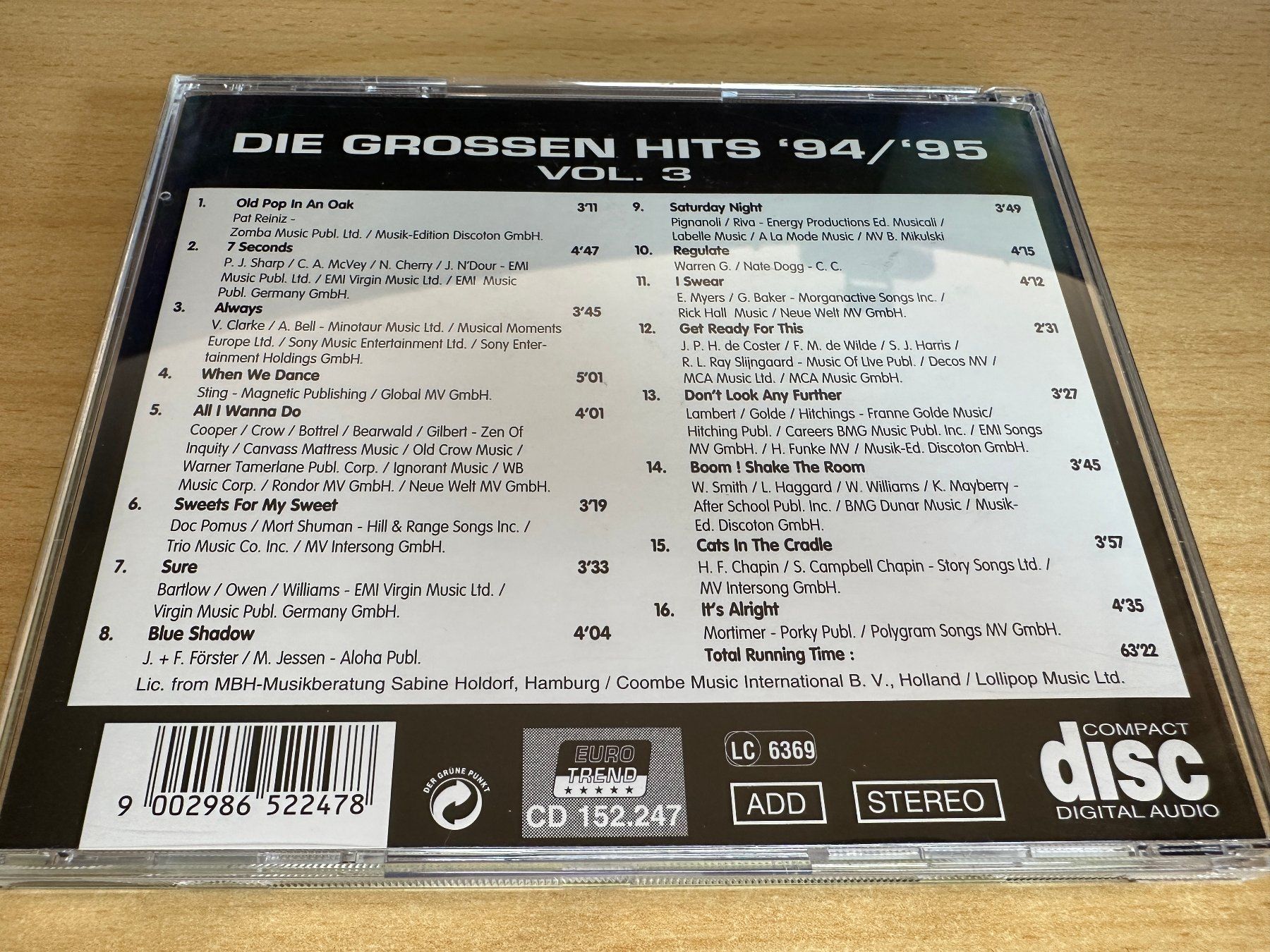 CD: Super Cover Version - The Hits Collection '94/'95 Vol. 3 – Usato da Rikon im Tösstal venduto da Alpenmutz 1