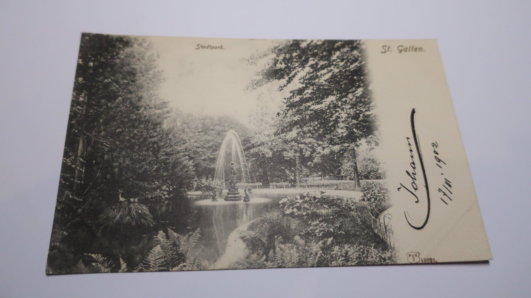 Cartoline postali: St. Gallen Stadtpark  1902 – Usato da Cormoret venduto da Pascalll2001 1