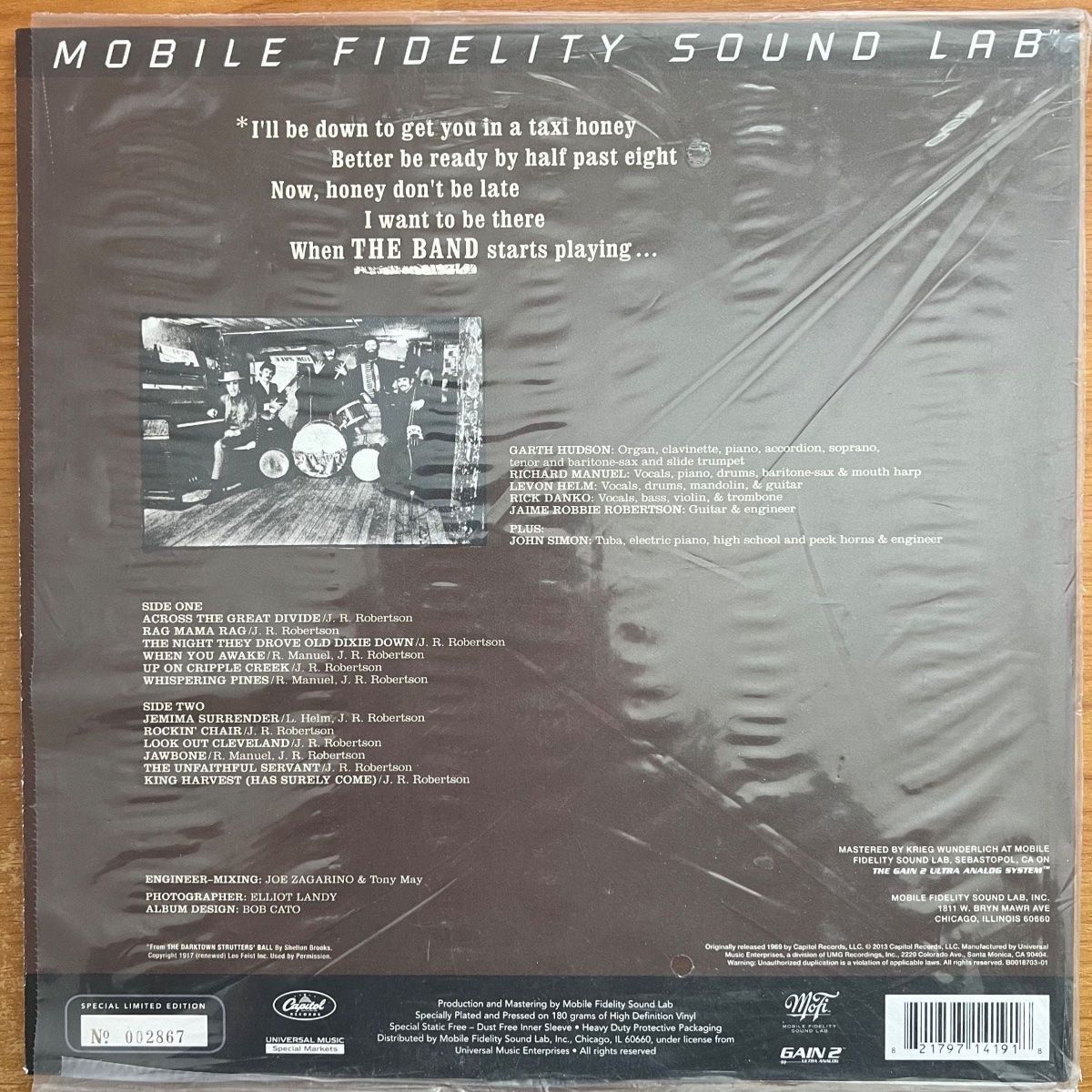 Dischi in vinile: Band - Same / Audiophile MFSL 2013 - NEW – Nuovo (secondo la descrizione) da Gais venduto da soundcave57 1