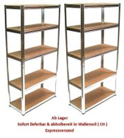56200 - 2x Schwerlastregal 175kg Steckregal Lagerregal