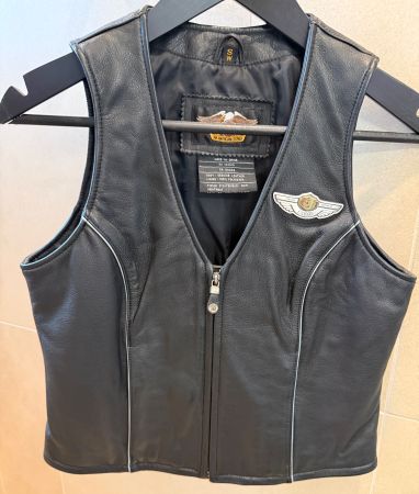 Harley-Gilet, Leder, Damen, Grösse S