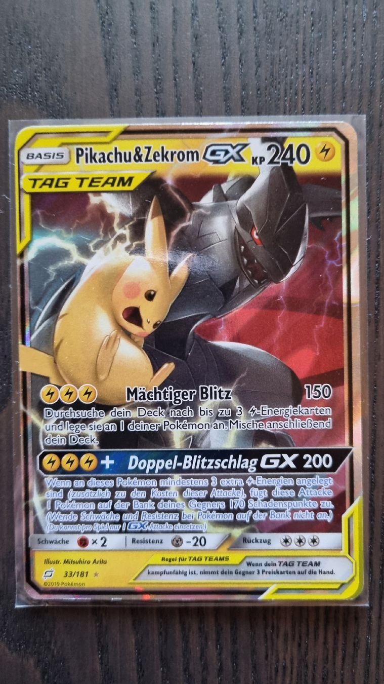 Pokémon Carte collezionabili: Pikachu & Zekrom GX Team Up 33/181 Deutsch – Usato da Bern venduto da NeoSatoshi