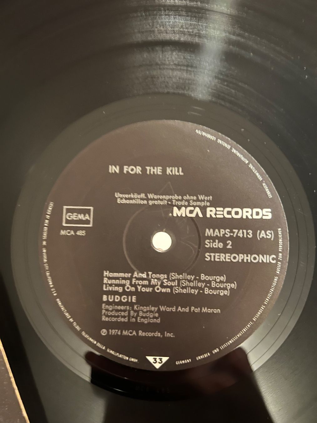 Dischi in vinile: Budgie LP - In For The Kill (VG+) – Usato da Gutenswil venduto da Hamzian 1