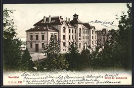 AK Neuchatel, Ecole de Commerce, 1905