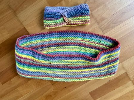 Schönes Neues Set Loopschal und Stirnband, Handarbeit