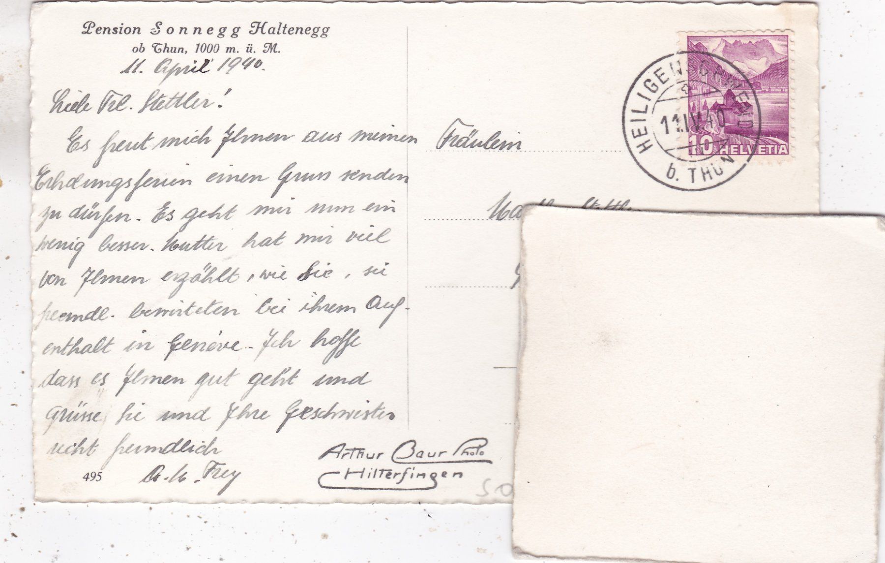 Cartoline postali: Haltenegg Pension Sonnegg 1940 – Usato da Herisau venduto da Lisegrat2008 1
