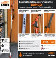 BAHCO – Ensemble d’élagage sur perche professionnel