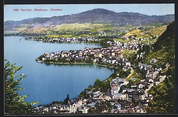 Cartoline postali: Territet-Montreux-Clarens, Panorama mit  – Usato da Berlin venduto da bartko-reher