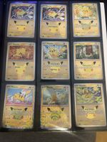 Lot de 9 cartes Pokémon Pikachu – Célébrations 30e anniversa