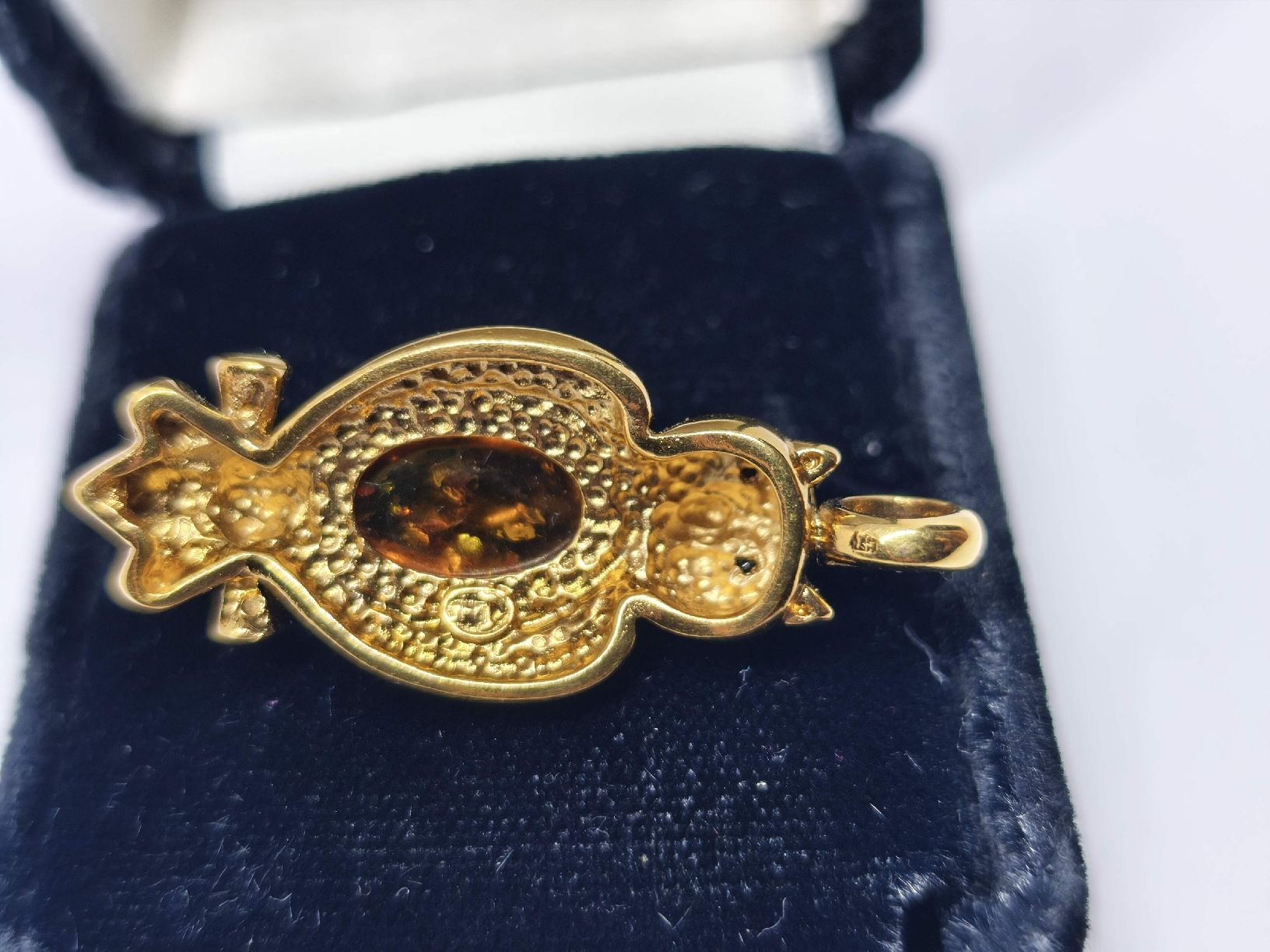 Pierre Lang Ciondoli: Gold Anhänger Eule Bernstein 🌻Pierre Lang – Usato da St. Gallen venduto da GIULESGG 5