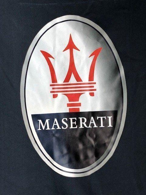 MASERATI FAHRZEUG-FULLCOVER BLUE - MIRRORPOCKET - LOGO gross