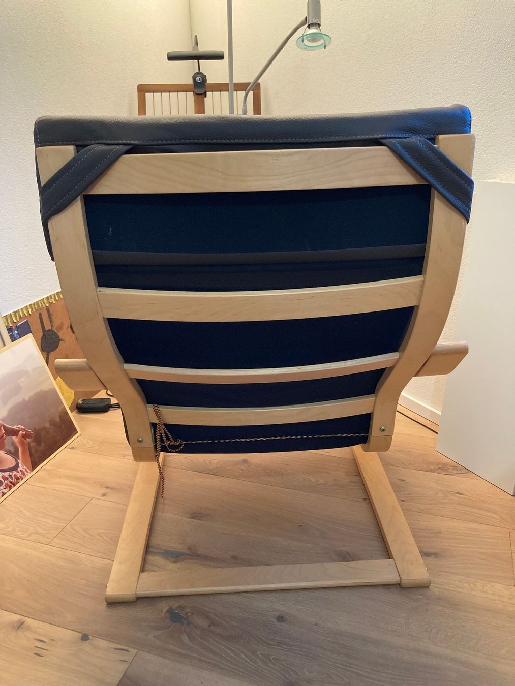 Ikea Sessel: Poäng Sessel und Hocker, Lederbezug – Gebraucht aus Birrhard von thorgal5 3