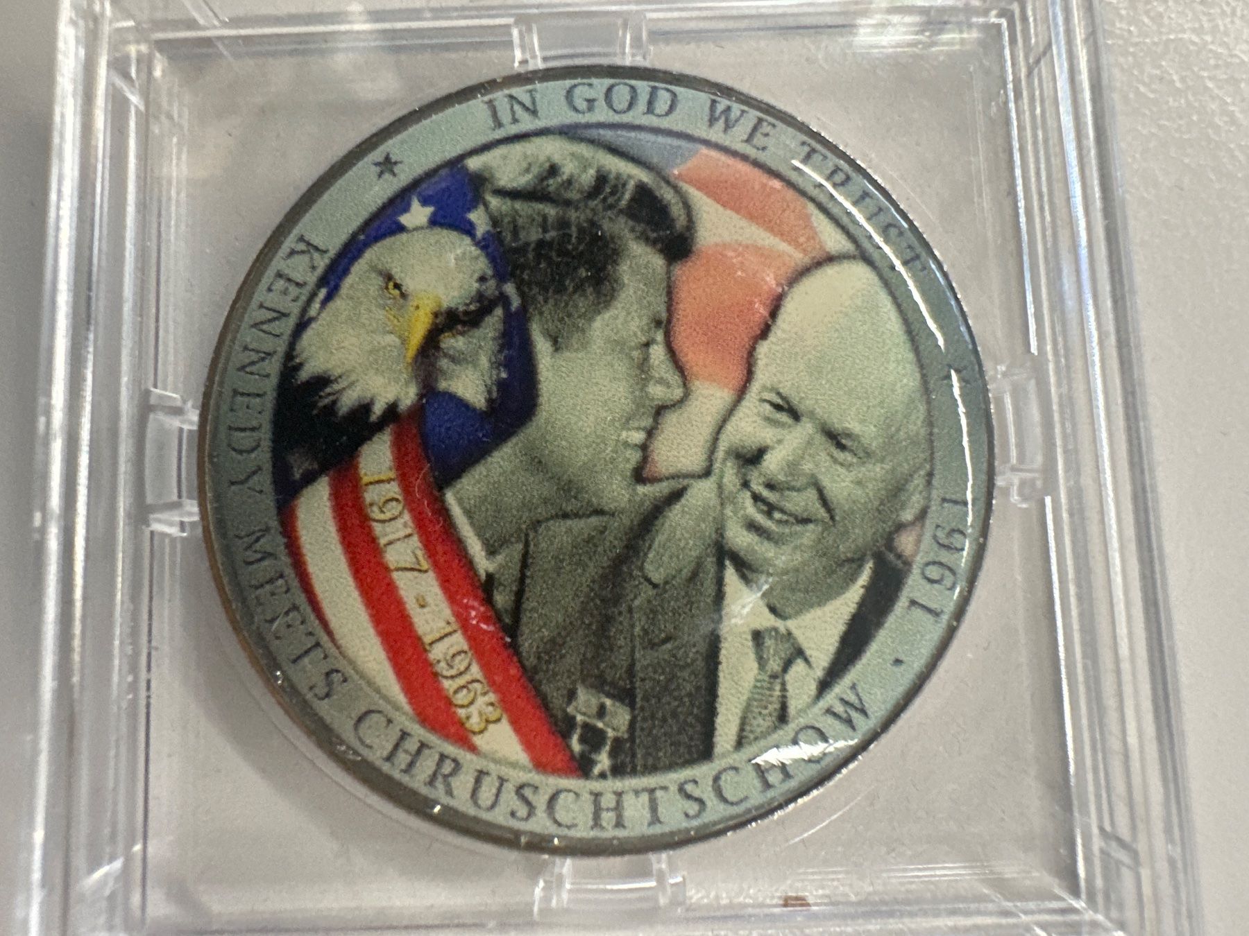 Tutti le monete: 4 versch. 1 Dollar Farb-Präsident Kennedy Amerika – Nuovo (secondo la descrizione) da Herisau venduto da herau 5