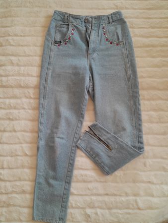 Jeans vintage FORCE T 38 avec détails, est zip