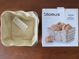 Blomus Brotkorb aus Edelstahl und Baumwolltuch, Neu, in OVP