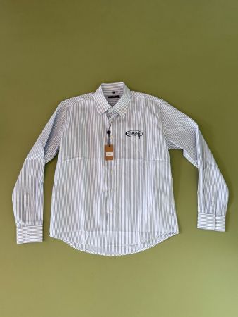 Stüssy Gestreiftes Hemd Blau/Weiß – Größe M – Neu mit Etiket