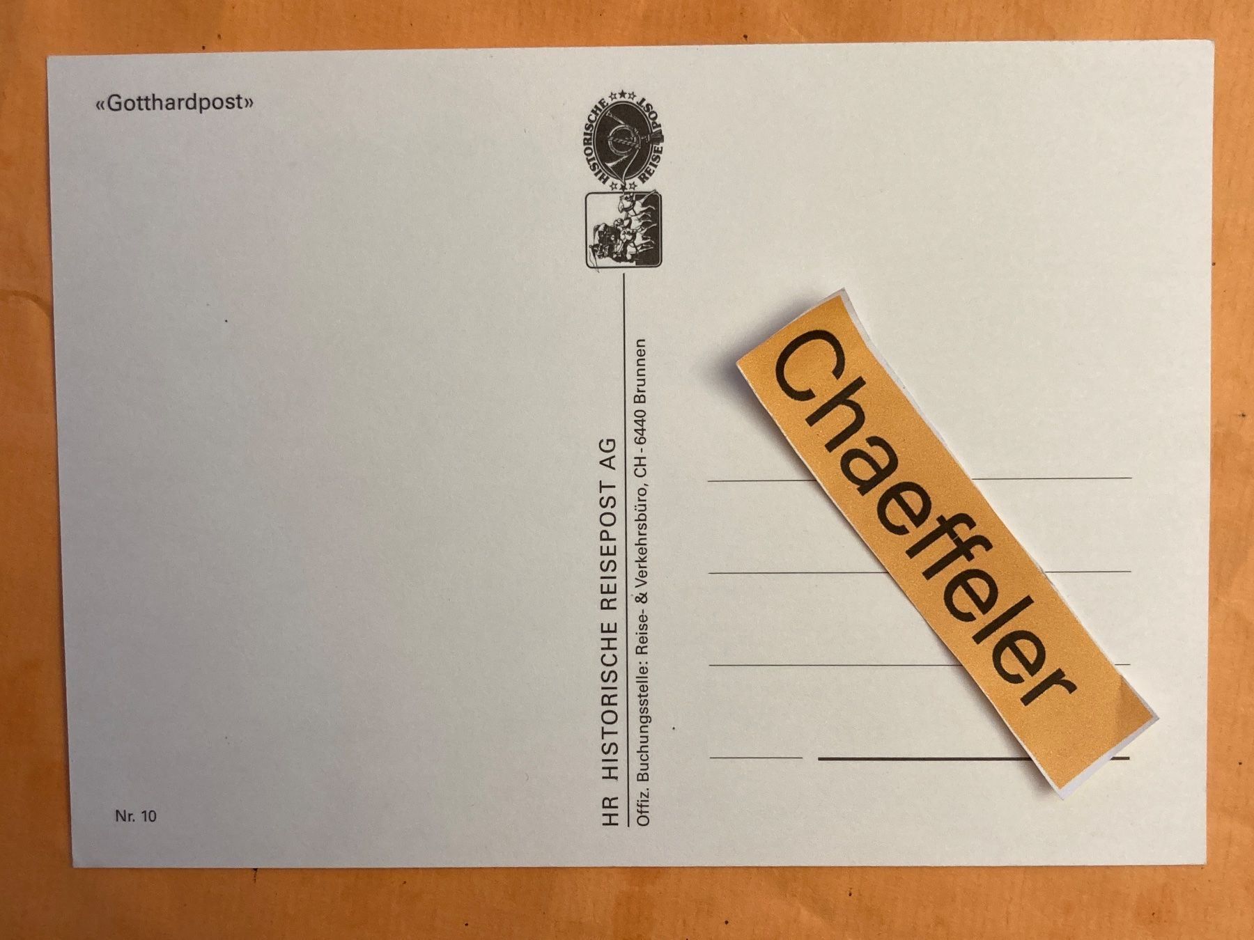 Cartes postales: „ Gotthardpost“ – D'occasion à Zürich par Chaeffeler 1