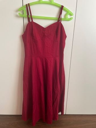 Alles 10.- Kleid gr S in Weinrot 95%Baumwolle