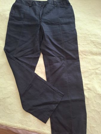 Leinenhose Sommerhose 46 Schwarz