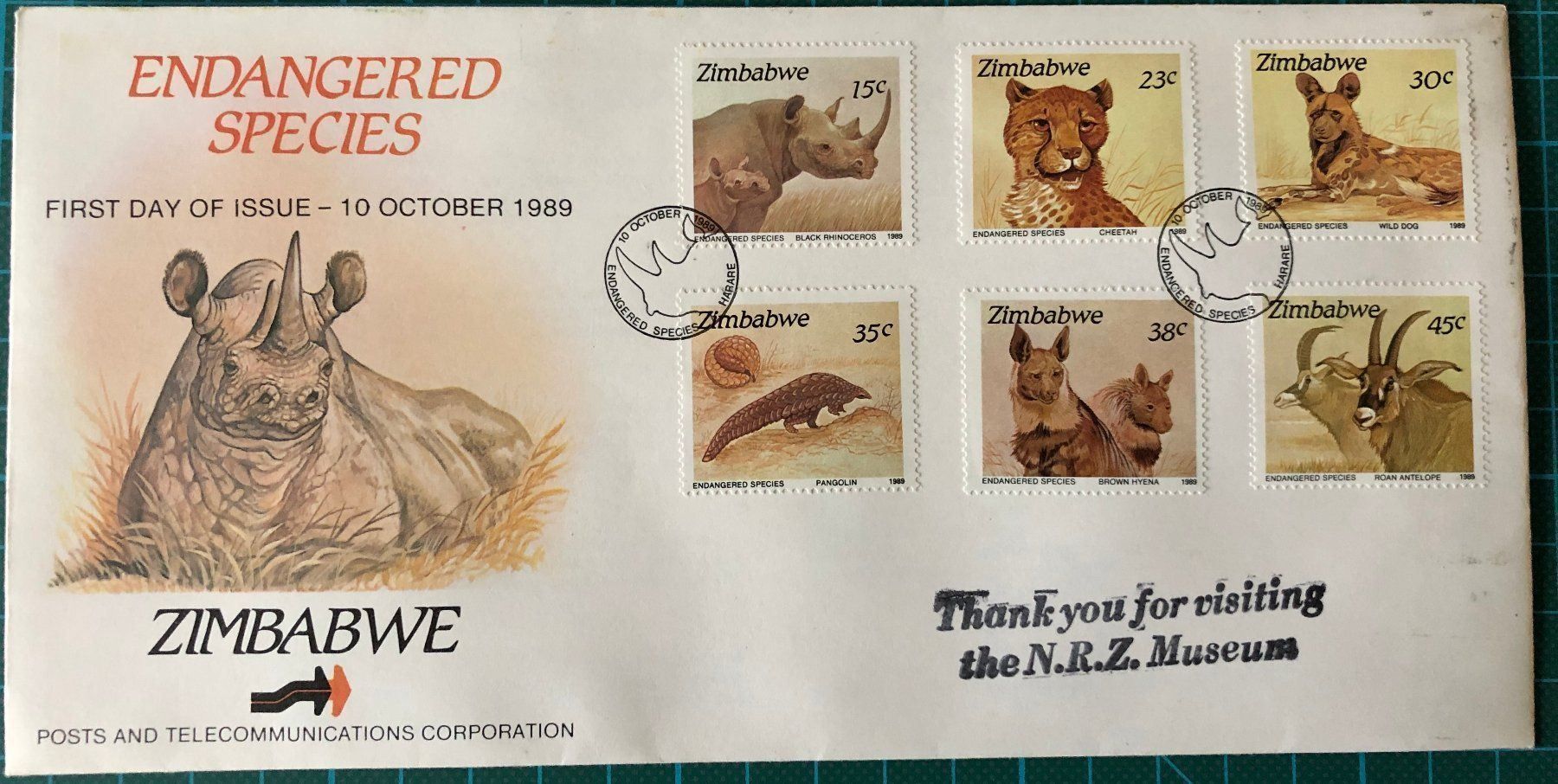 Tutti i francobolli: Briefmarken Simbabwe / Zimbawe 1989 – Usato da Röschenz venduto da Sharjah