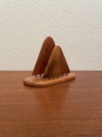 Vintage Holz Briefständer organischer Nussbaum Briefhalter