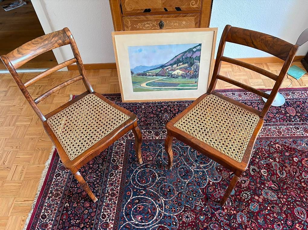 Stühle: Paire de chaises anciennes cannées – Gebraucht aus Bulle von oga_r8mh