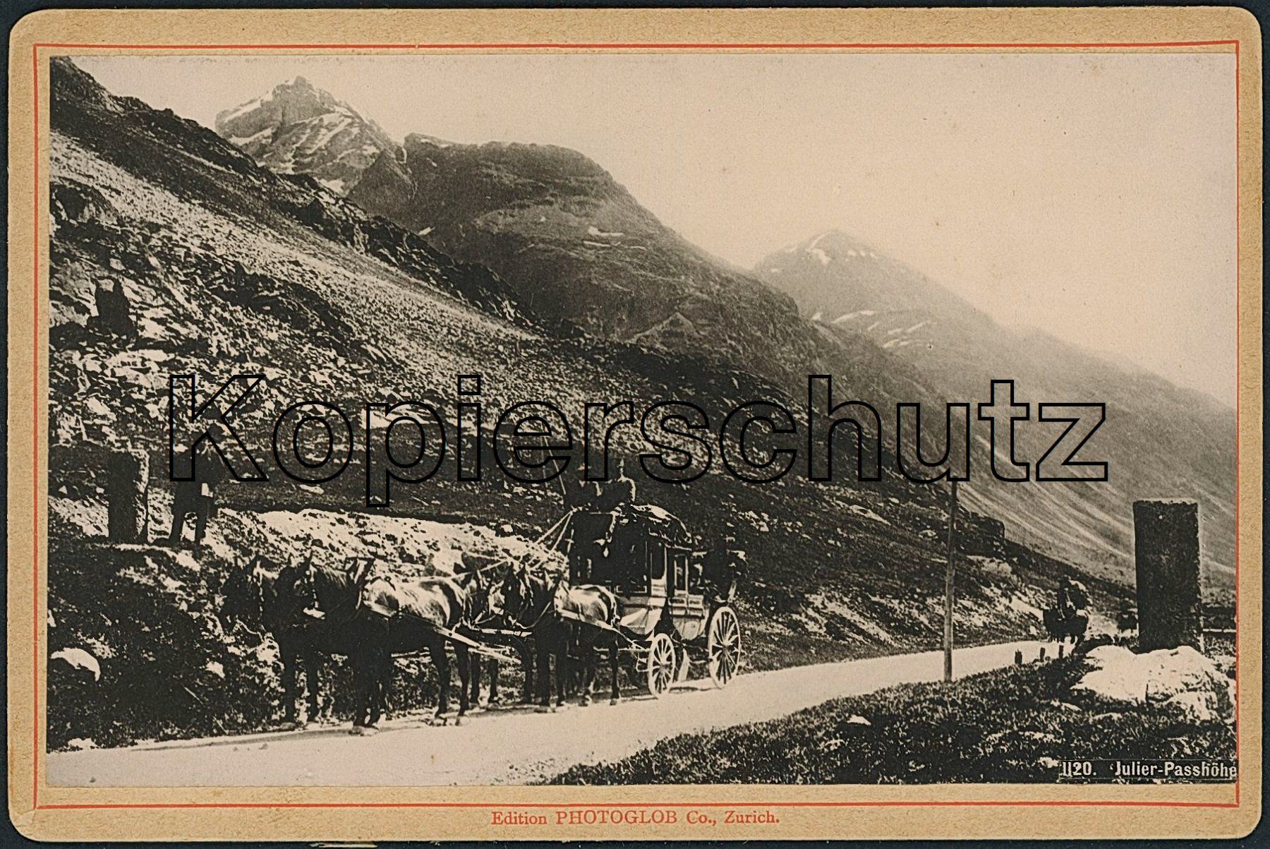 Ansichtskarten: GR Julier Pass - Postkutsche - Bivio – Neu (gemäss Beschreibung) aus Schindellegi von dolpitz