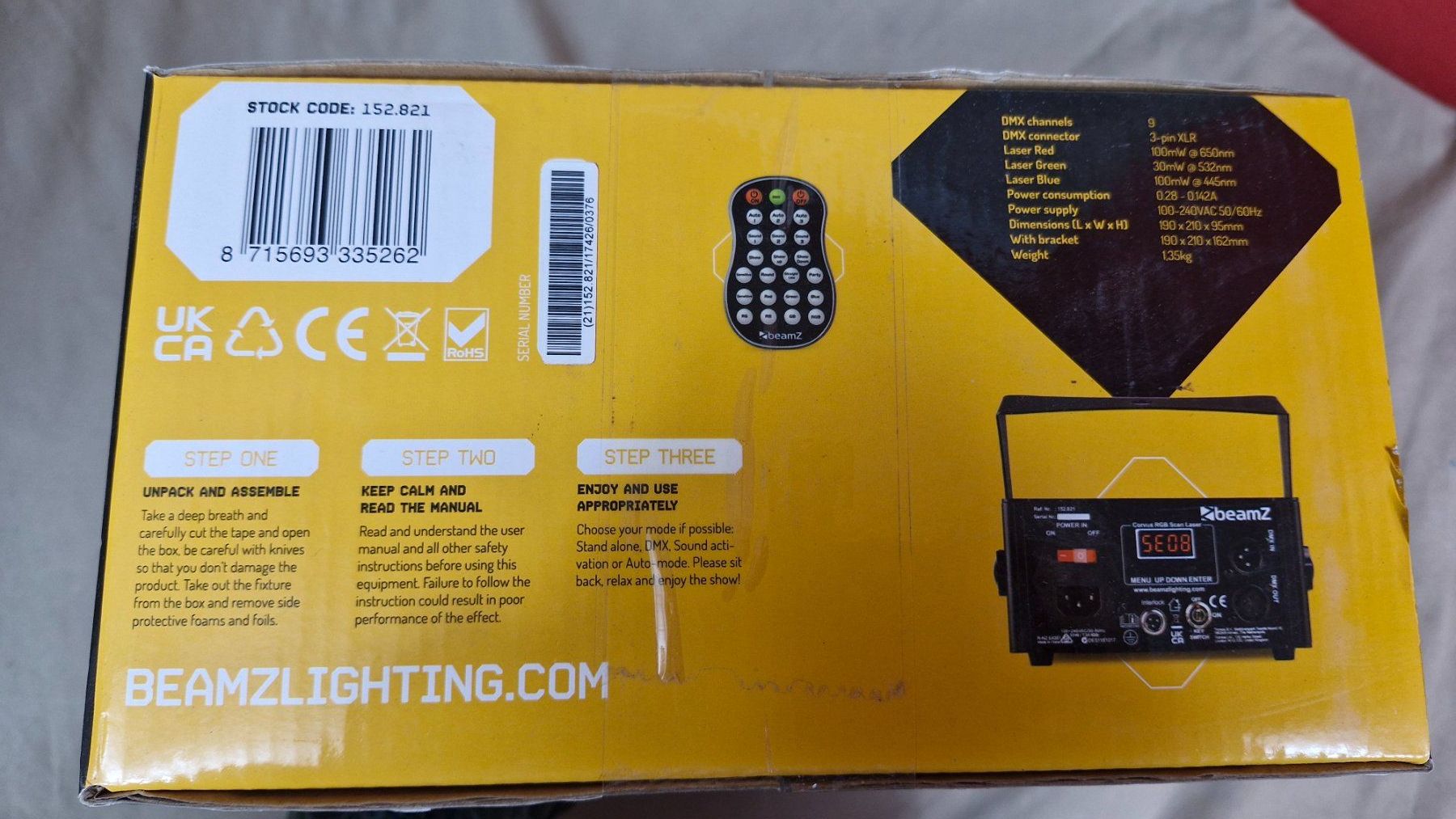 Lampade: BeamZ Corvus RGB Laser (111) – Nuovo e nell'imballaggio originale da Dorf venduto da Zur-Lingg 3