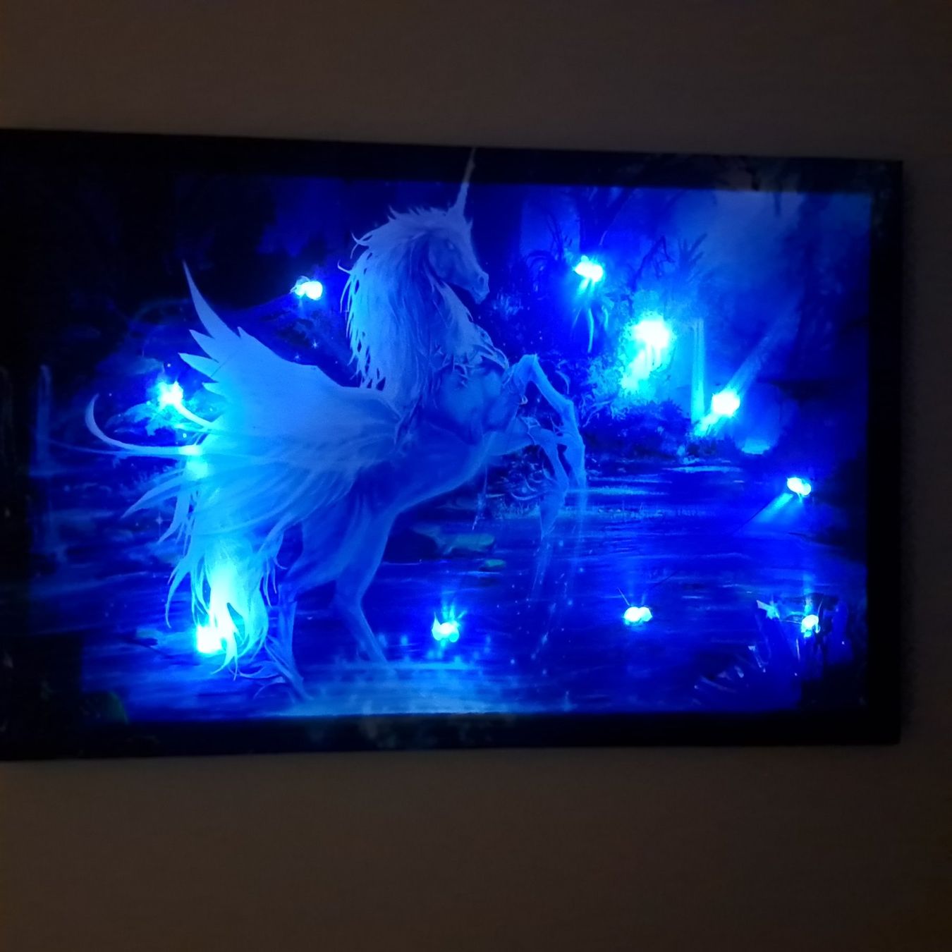 Foto & Immagini: Einhorn Pegasus Neon blue LED Bild – Nuovo e nell'imballaggio originale da Kilchberg ZH venduto da ruedi34 3