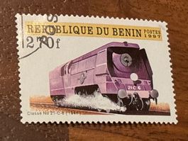 Benin Briefmarke 1997 Lokomotive 21C 6 - 270f