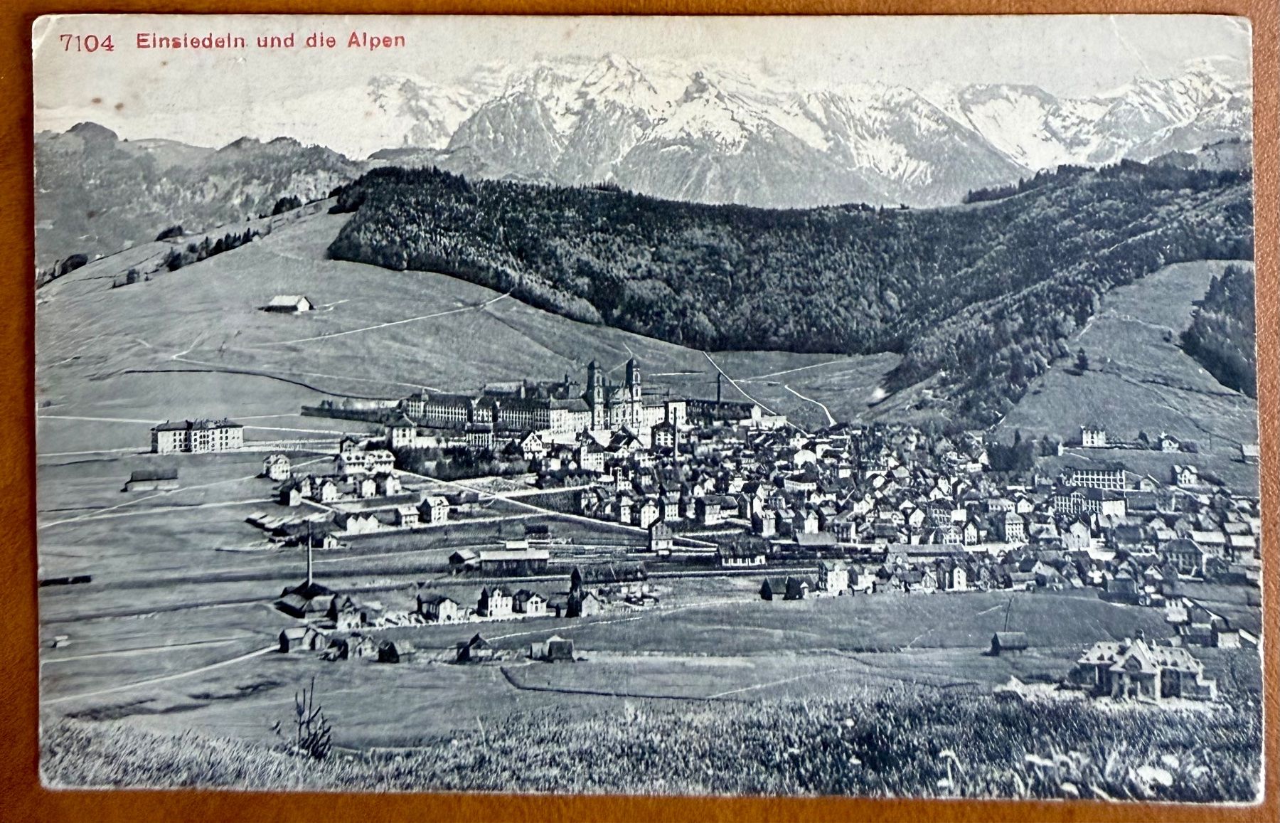 Ansichtskarten: Einsiedeln - Panorama 1908 – Gebraucht aus Lutry von Ediego