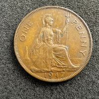 1 Penny England 1947