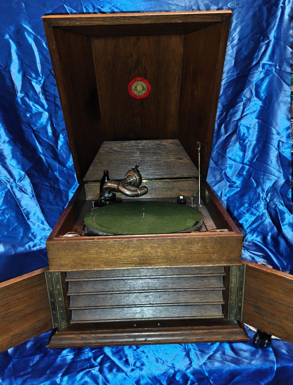 Plattenspieler: Polyphon Musik Grammophon mit ca. 100 Schellackplatten – Gebraucht aus Gutenswil von Vulcano21 1