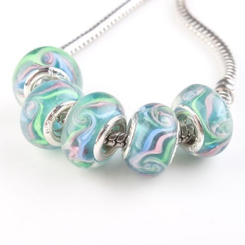Perle (finte): Lampwork Himmelblaue Glasperle, Glass Bead – Nuovo (secondo la descrizione) da Langenthal venduto da flowersNbirds 3
