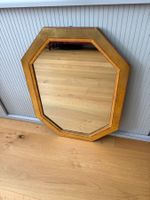 Vintage Spiegel 8eckig mit vergoldetem Rahmen 65x51 cm