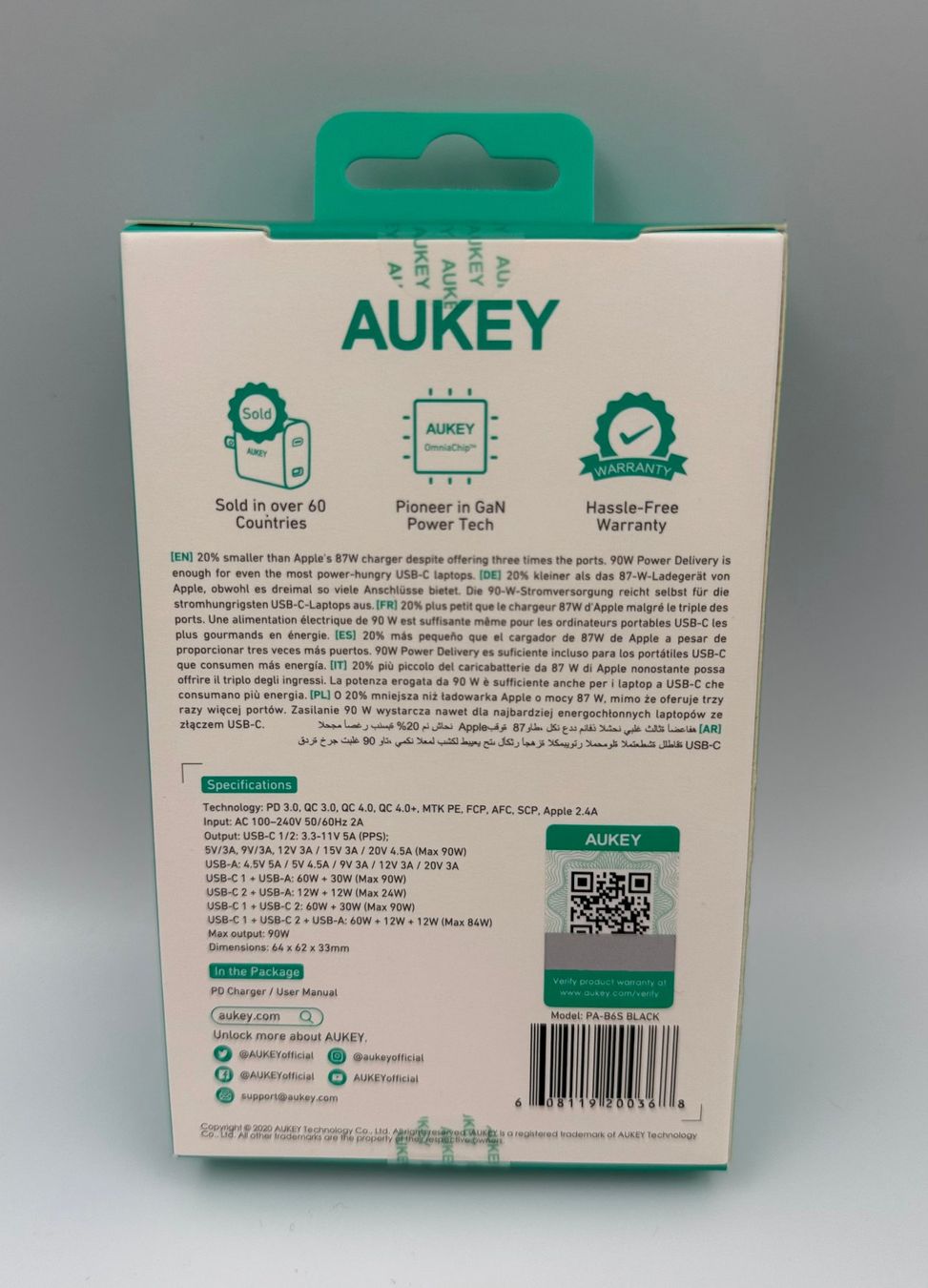 Aukey Caricabatterie: W GaN 3-Port Ladegerät - NEU & OVP! – Nuovo e nell'imballaggio originale da Basel venduto da Xani 1