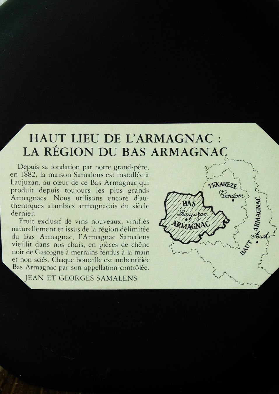 Bevande alcoliche: Vintage BAS ARMAGNAC ALTES SAMALENS 1978s – Nuovo (secondo la descrizione) da Emmenbrücke venduto da Ulisse-22 6