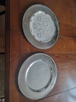 Assiettes décoratives argentées lot de 10  pc diamètre  26cm