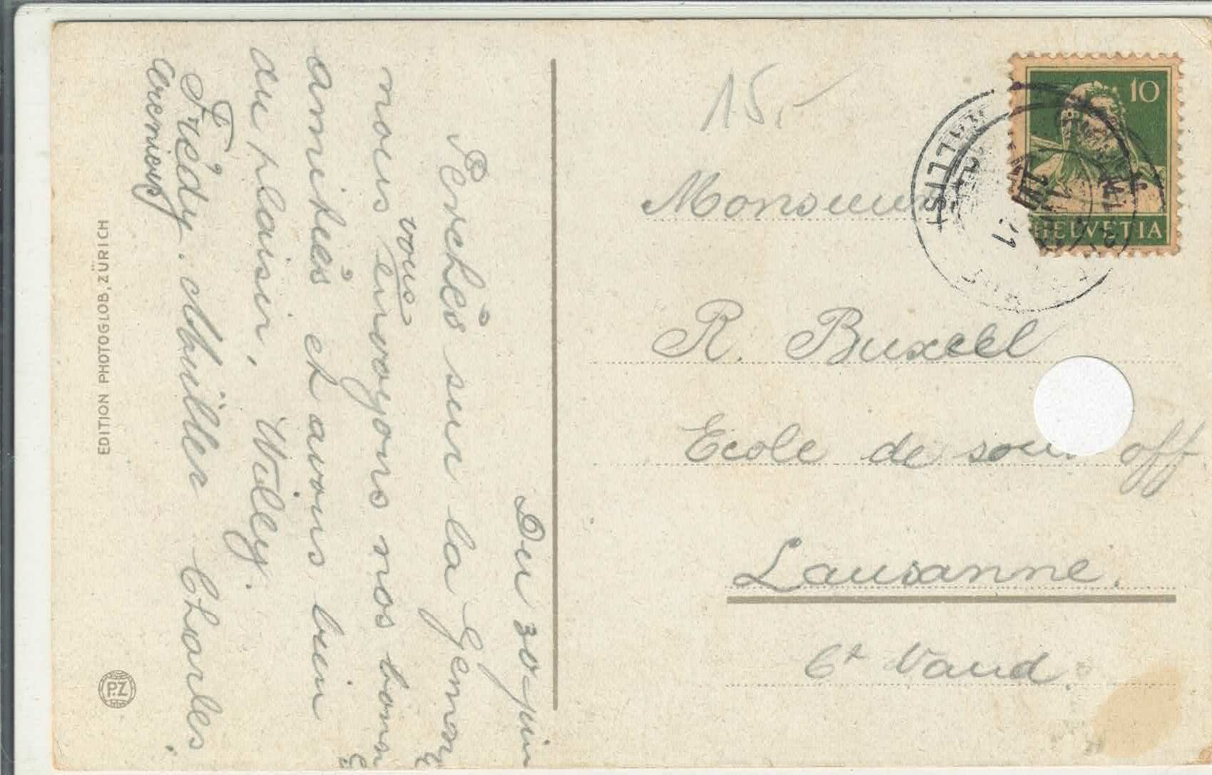 Cartoline postali: Gemmi - Hotel Wildstrubel mit den Alpen - Litho – Usato da Ettingen venduto da Kartenplanet 1