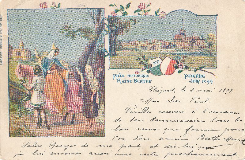 Cartoline postali: Payerne Historische Ansichtskarte Litho +1899 – Usato da Emmenbrücke venduto da teestube