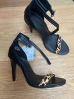 Zara Leder Schuhe mit Leoprint Gr. 37 Sommer Leo
