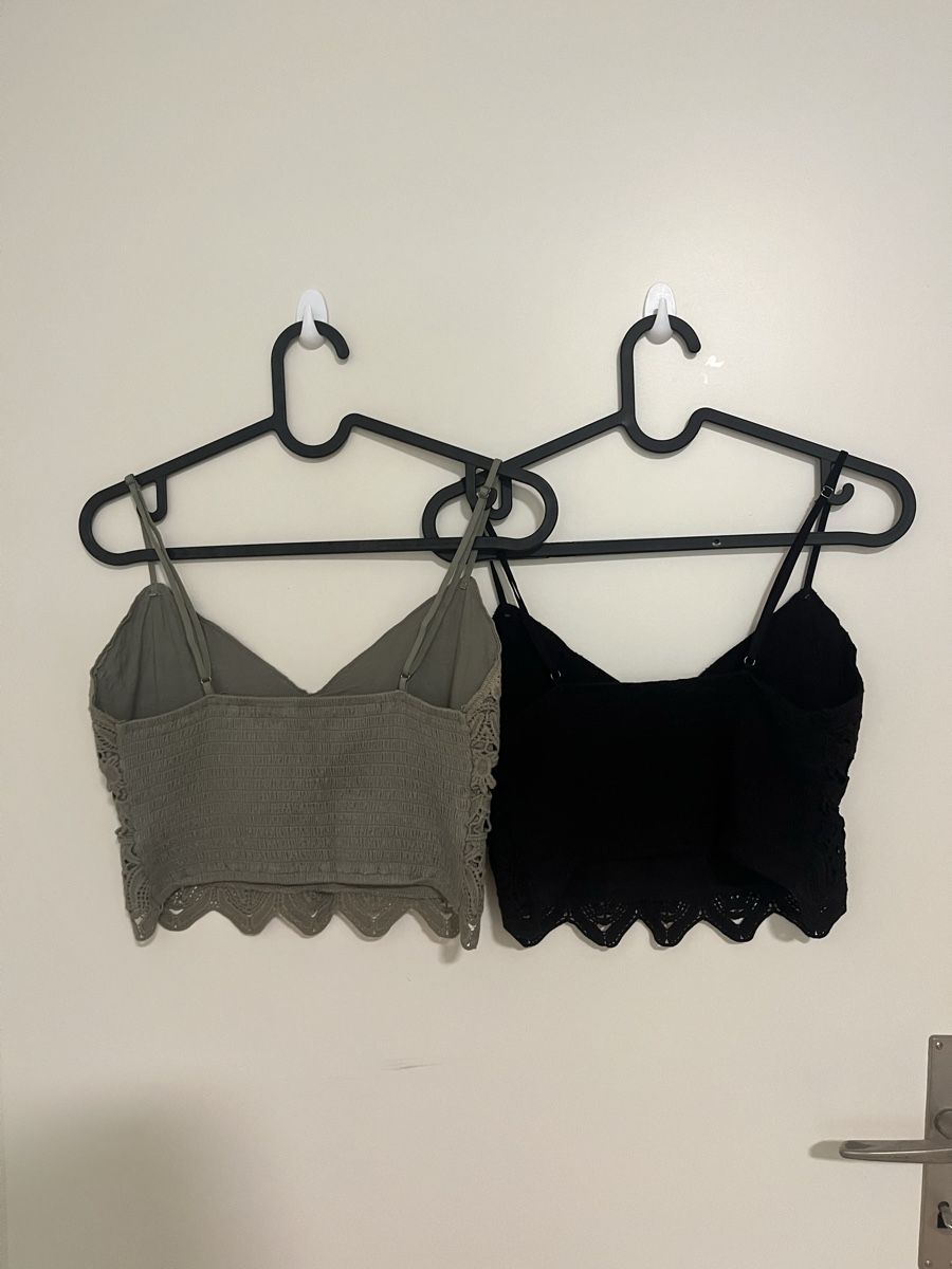 Stradivarius Top: green & black stradivarius lace crop top – Nuovo (secondo la descrizione) da Füllinsdorf venduto da si.ja.35 2