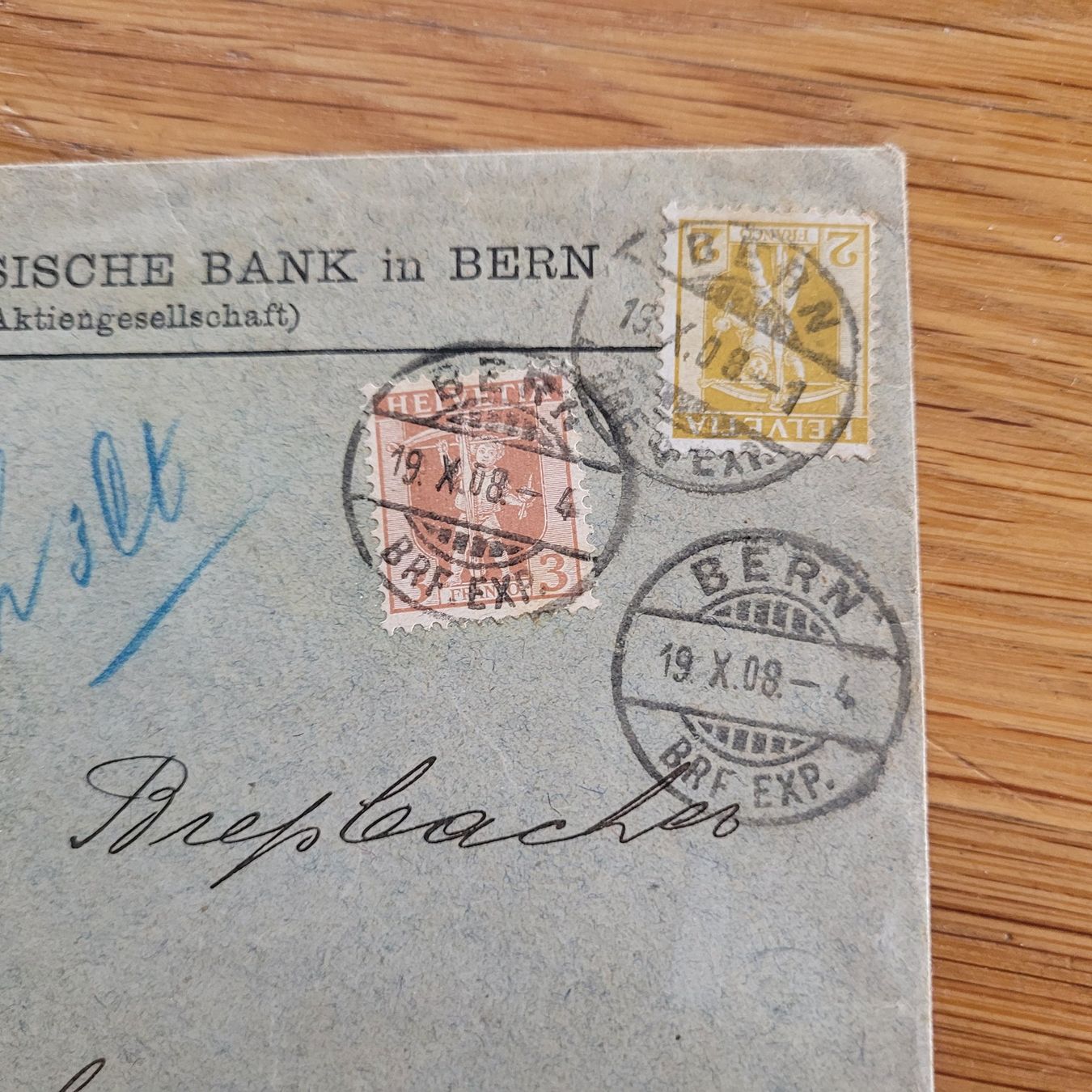 Tutti i francobolli: Dokument Bank Bern 1909 – Usato da Biel/Bienne venduto da Destockweb 1