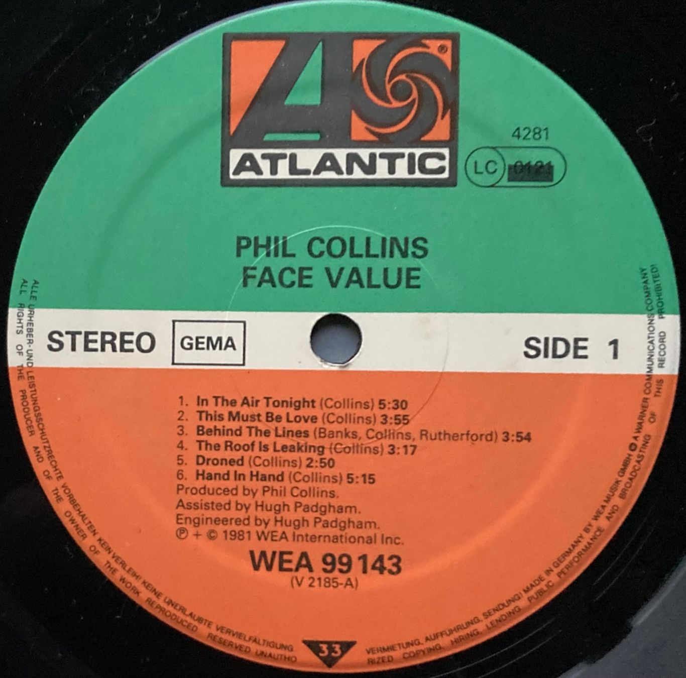 Dischi in vinile: GENESIS / PHIL COLLINS - FACE VALUE – Usato da Poliez-Pittet venduto da Newtown-Records 2