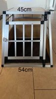 Hundetransportbox Aluminium Holzoptik 69x45x54cm guter Zusta